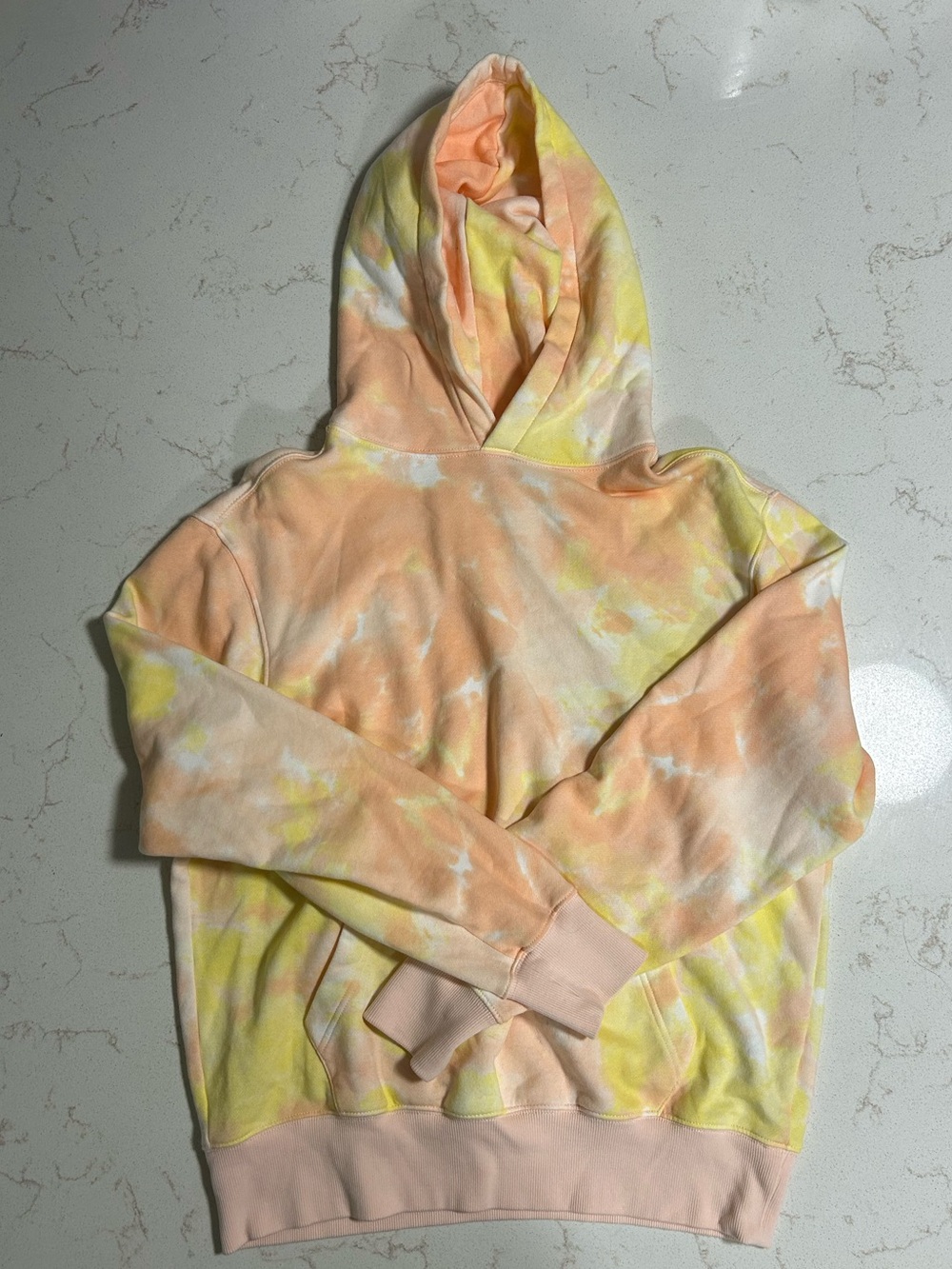 Old Navy Pastel Peach & Yellow Tie-Dye Hoodie and Sweats Set